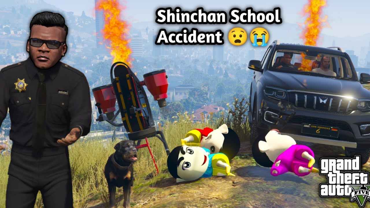 GTA 5: Shinchan's Thruster Destroy By Accident 😭💔Franklin Crying for his mistake💔 PS Gamester