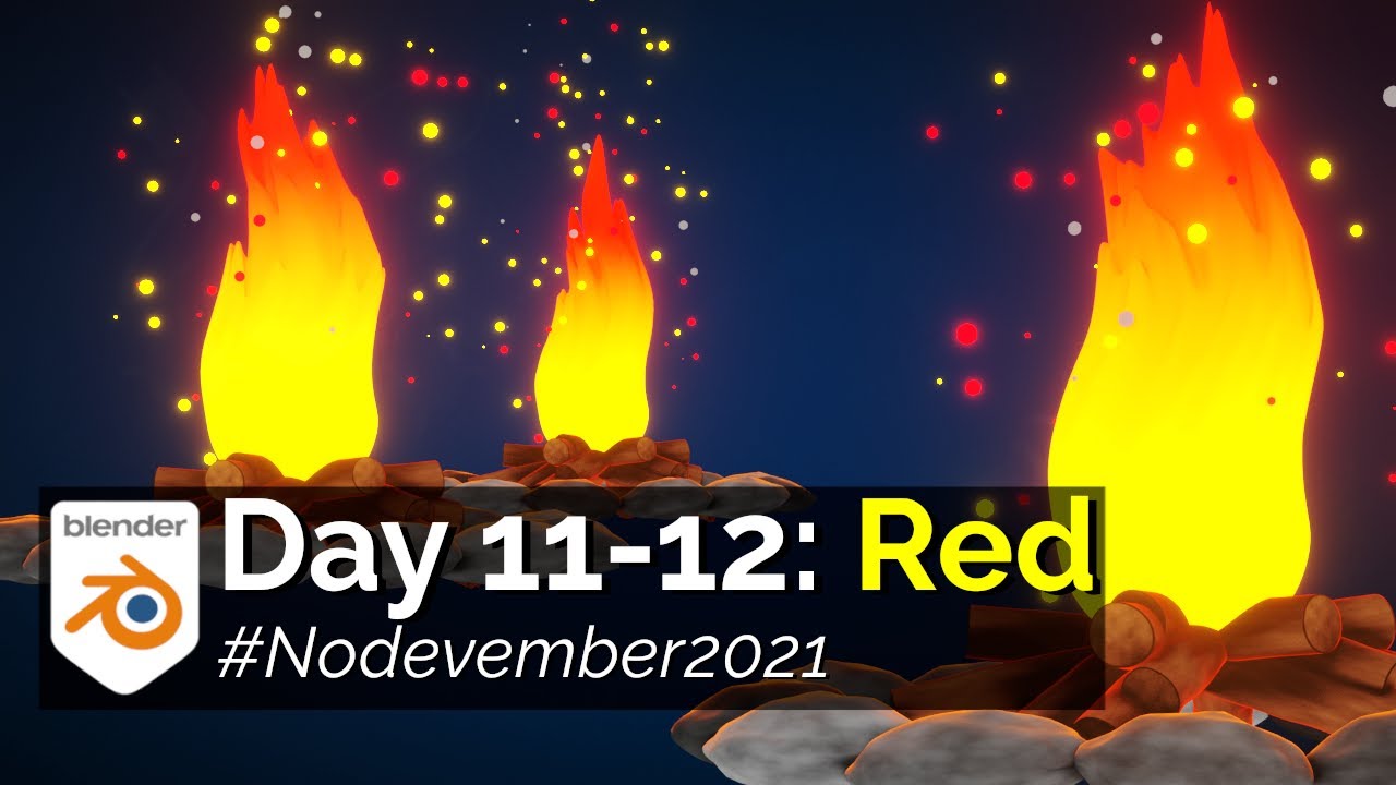 Nodevember 2021: Day 11-12 - Red (Blender 3.0 Geometry Nodes Timelapse)