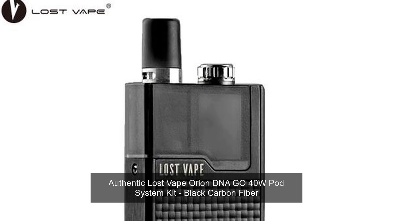 Authentic Lost Vape Orion DNA GO 40W Pod System Kit - Black Carbon Fiber
