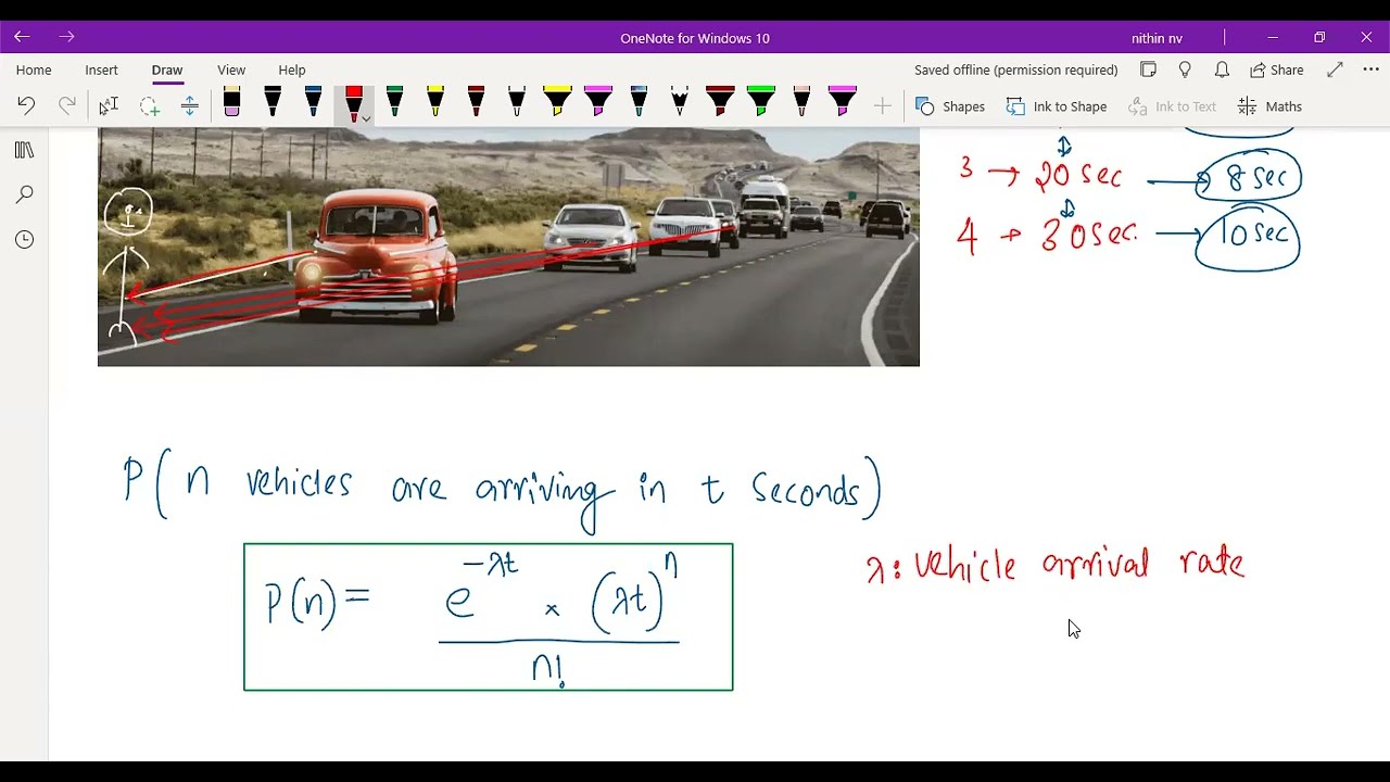 Probability of Vehicle Arrival | Poisson Distribution | Traffic Engineering