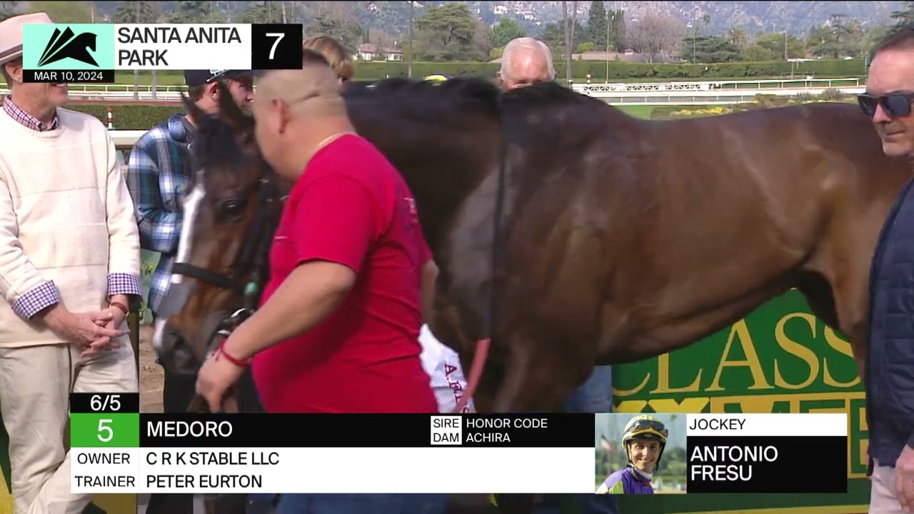 Medoro wins the China Doll Stakes on Sunday, March 10 at Santa Anita Park