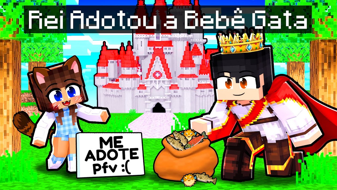 BEBÊ GATA foi ADOTADA pelo REI e VIROU a PRINCESA no Minecraft ◂Miika▸