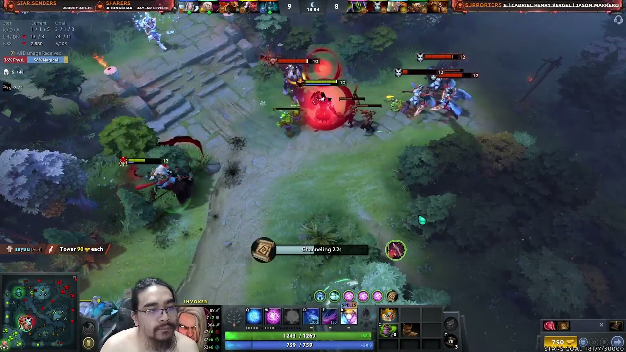 when someone cosplaying topson grimstroke is on your team