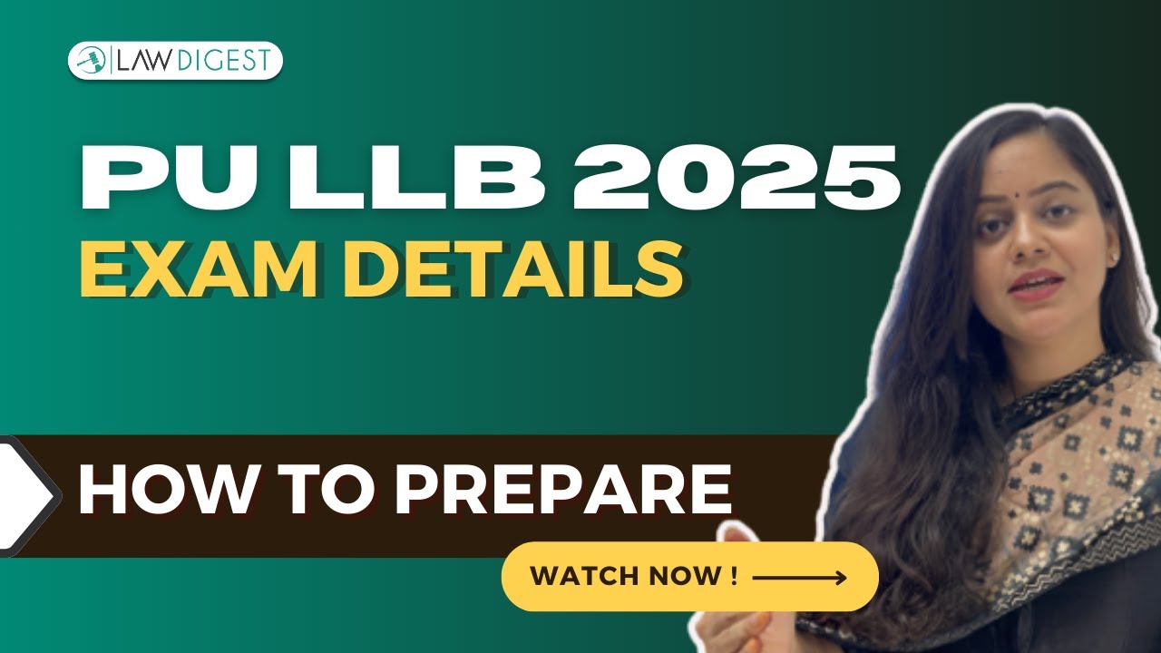 PU LLB 2025 Exam | PU 3 year Law Entrance Details