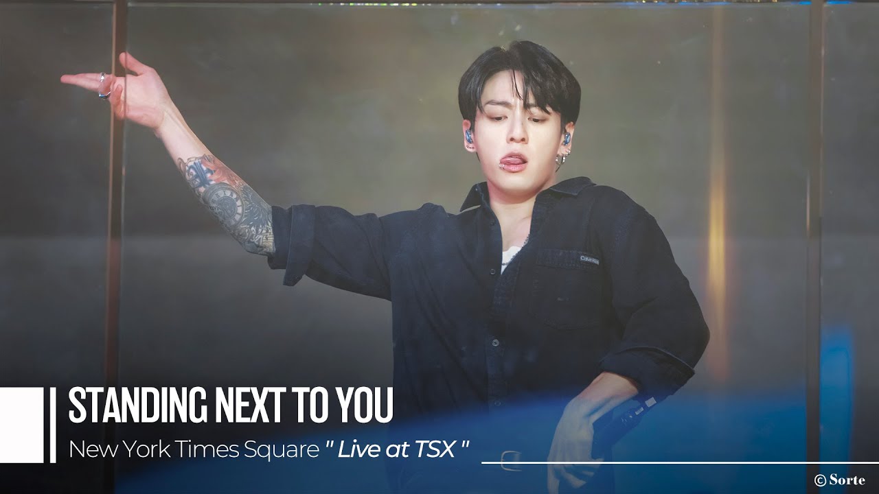 231109 JUNGKOOK Standing Next To You 4K Cam / Live at TSX, Times Square