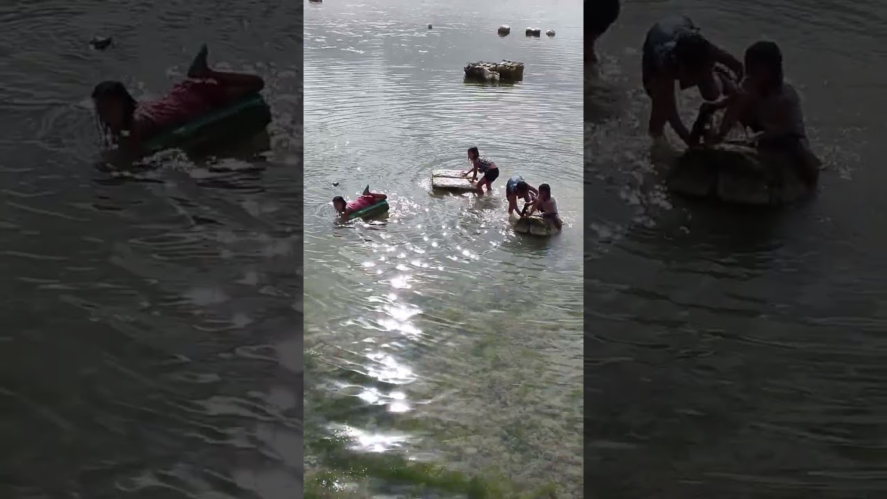 Ang saya ng mga Apo naligo dagat