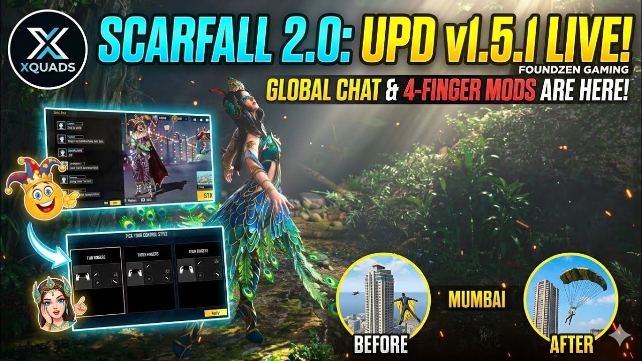 Scarfall 2.0 is LIVE! Global chat & 4-finger claw are here! 😱