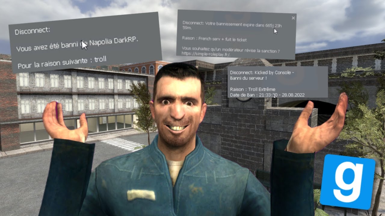 Немца забанили на всех французских серверах Gmod