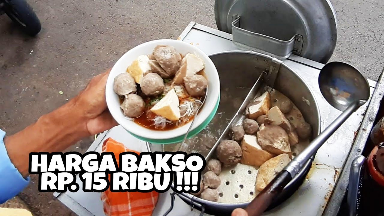 1 PORSI 15 RIBU !!! BAKSO MAS MANTAP - INDONESIAN STREET FOOD