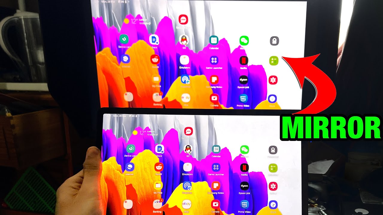 Как подключить Galaxy Tab S8 к телевизору с помощью кабеля HDMI и дублировать изображение с него ...