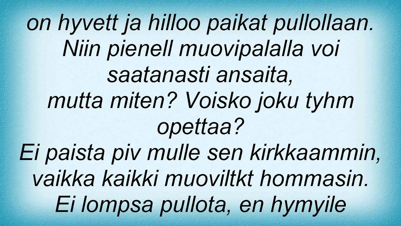 Klamydia - Bonusta Ja Plussaa Lyrics