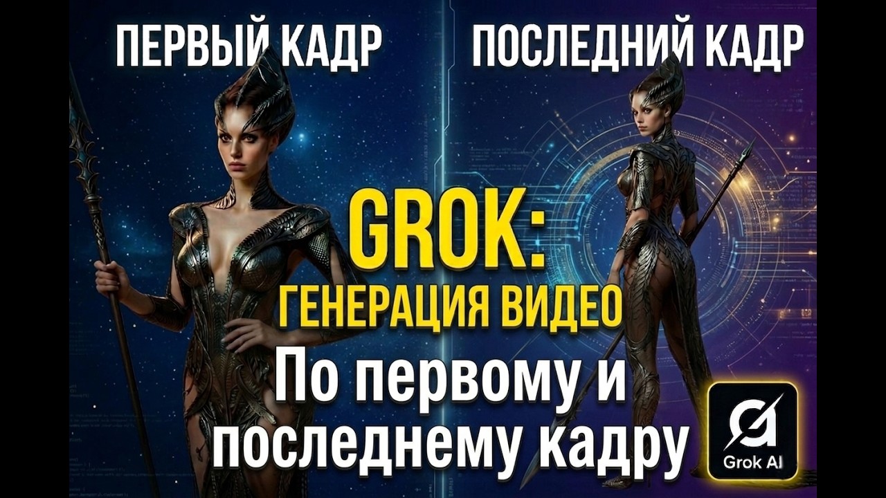Grok AI: Анимация от первого до последнего кадра |  Nano Banana референсы персонажей