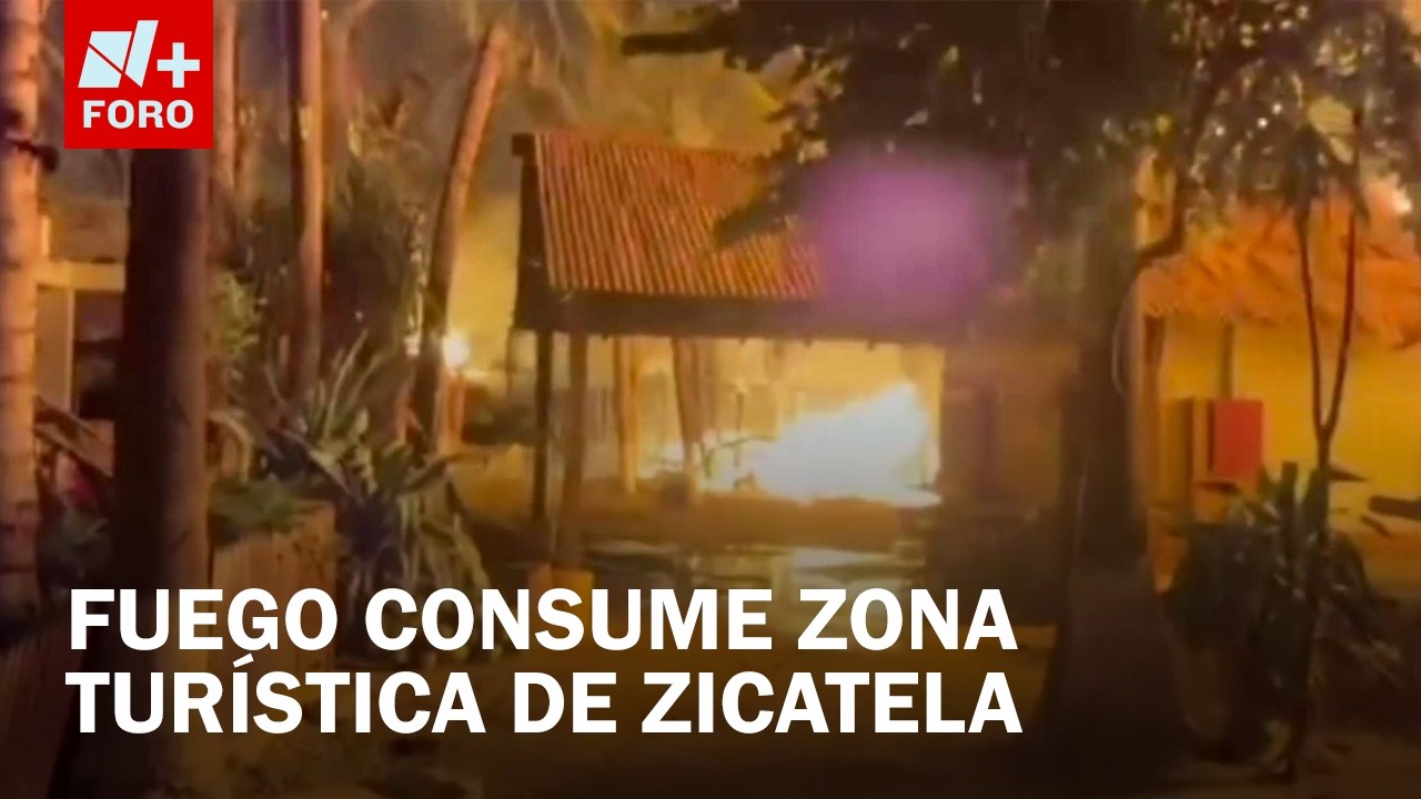 Zicatela Arde en Llamas: Así Fue el Incendio que Arrasó con la Zona de Restaurantes en Oaxaca