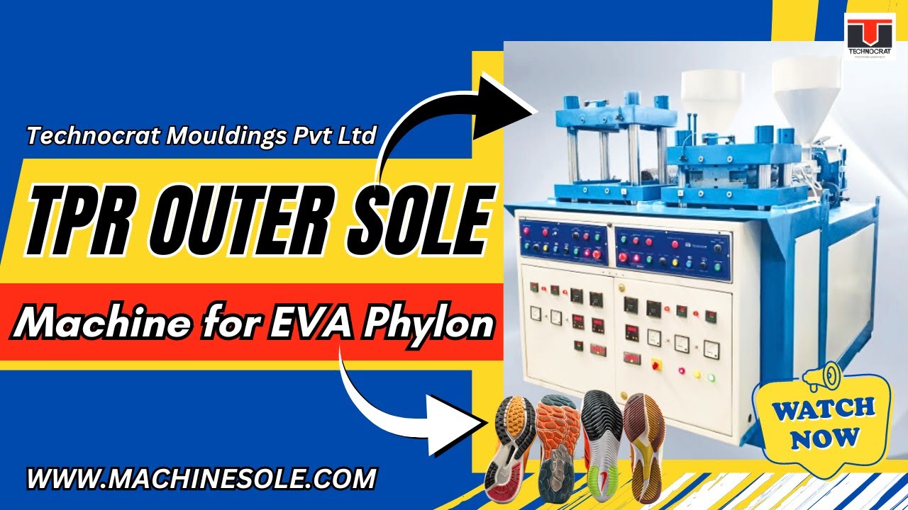 TPR Outer Sole Making Machine for EVA Phylon Soles | #TPROuterSoleMakingMachine