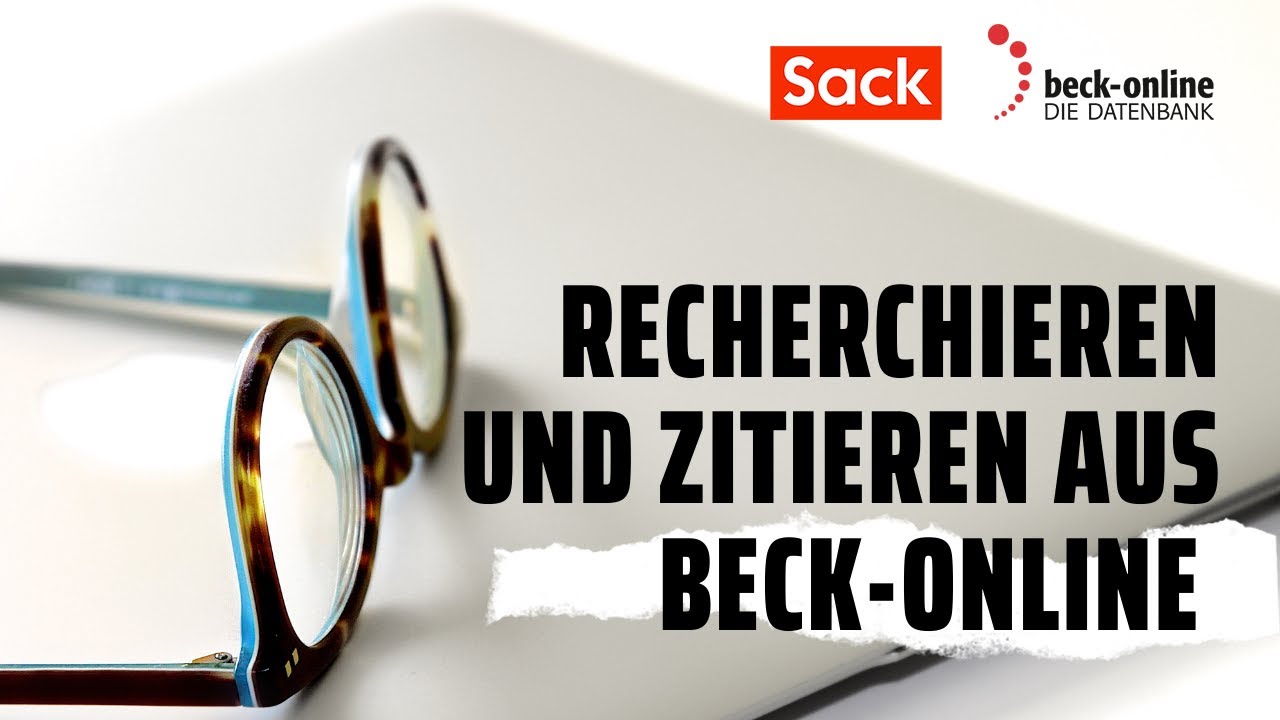 Recherchieren und zitieren aus beck-online