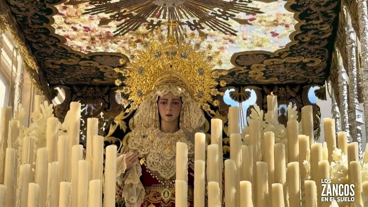 Petala Virgen del Rocío Hermandad Redención Lunes Santo Sevilla 2025 BM Cruz Roja