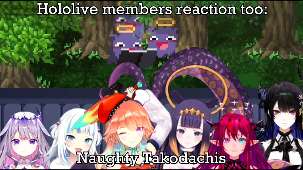 Hololive members reaction to Naughty Takodachis [Hololive Clip] compilation