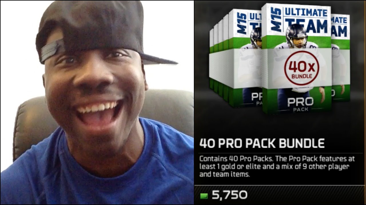 Madden 15 Ultimate Team 40 Pro Pack Bundle Opening - FaceCam Building a Dynasty & Updated Lineup