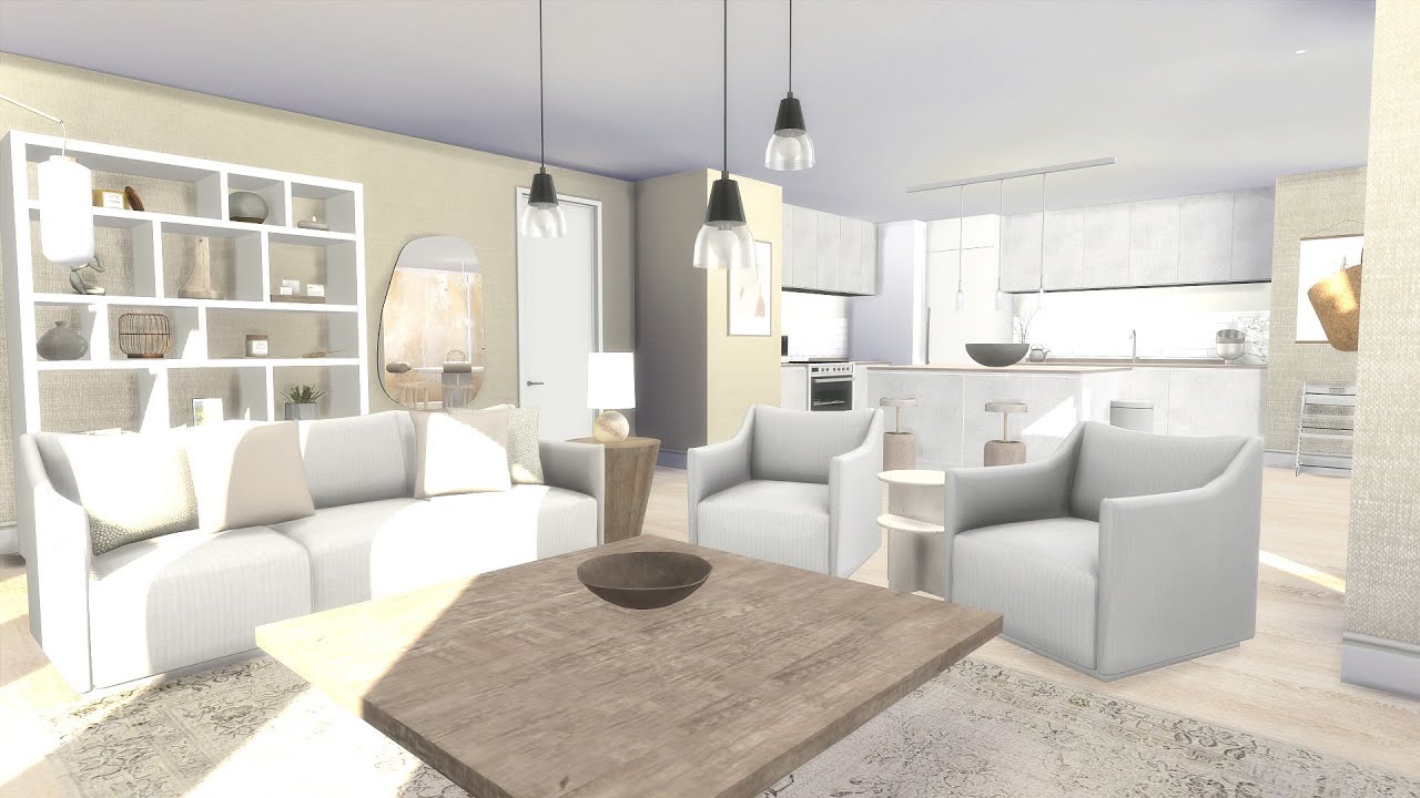 MODERN APARTMENT | The Sims 4 | CC SPEED BUILD
