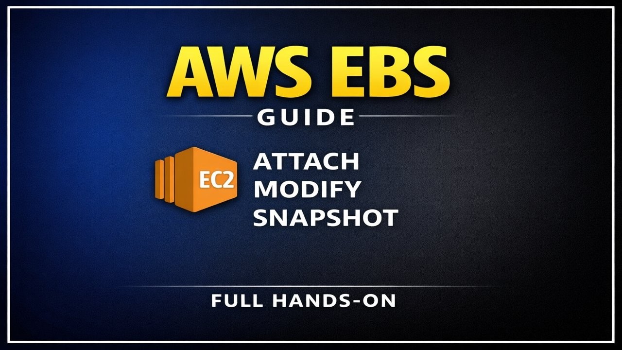EBS in AWS Step by Step  | Attach, Modify & Snapshot (Hands-On Demo)
