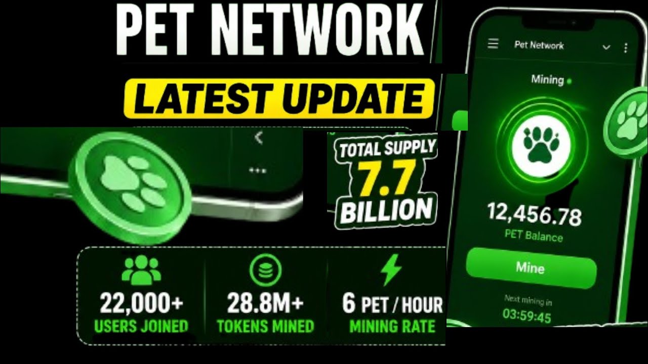Pet Network New Mining Project | Complete Update, Tasks & Halving 2026