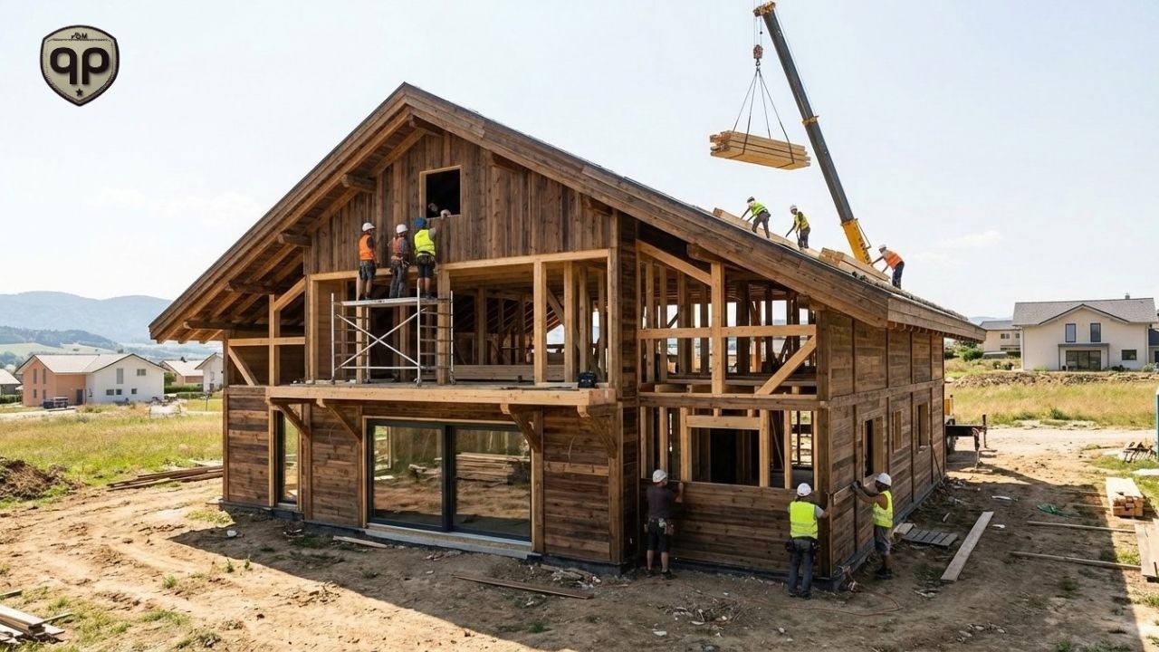 Building a Beautiful Wooden House Step by Step | Complete Construction Process