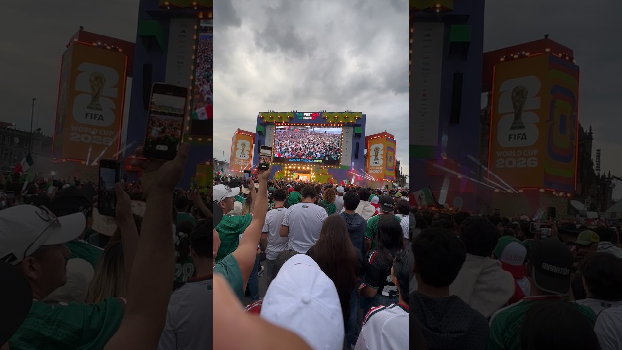 CANTANDO CIELITO LINDO EN EL FAN FEST DEL MUNDIAL