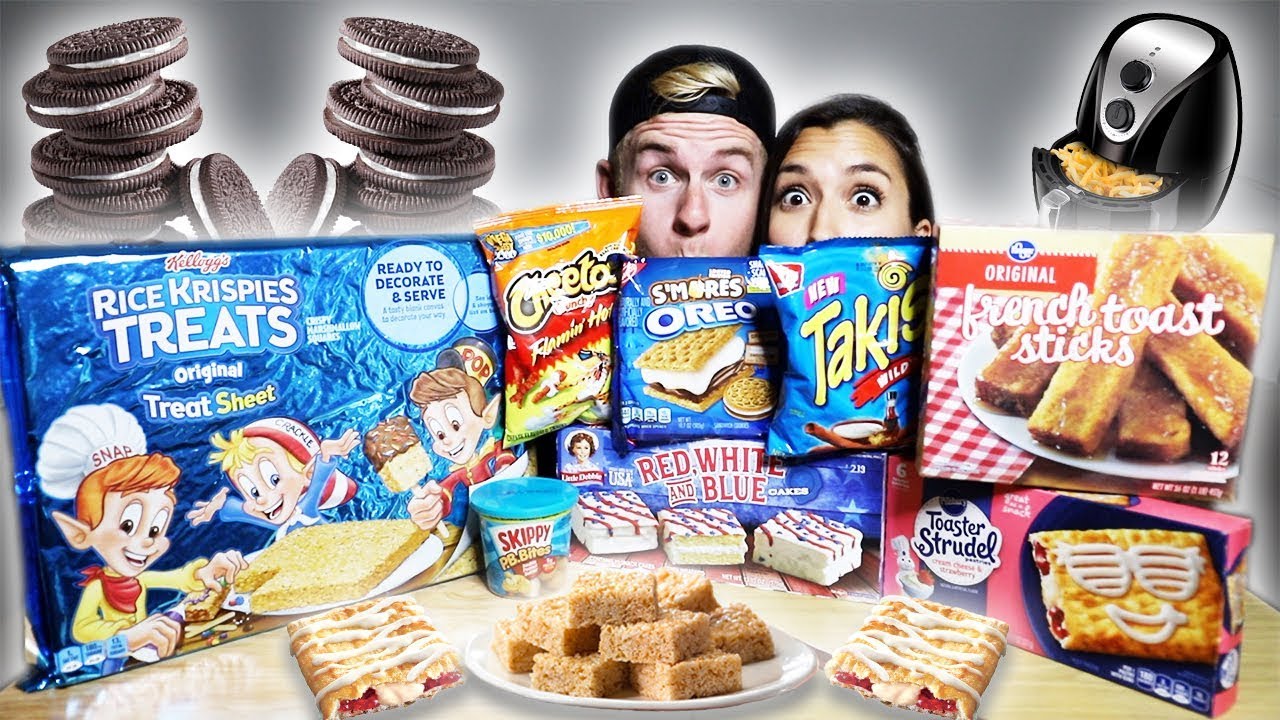 МЫ ВСЁ ЖАРЕЛИ НА ВОЗДУХЕ! (ГИГАНТСКОЕ РИСОВОЕ ЛАКОМСТВО, ПЕЧЕНЬЕ OREO И МНОГОЕ ДРУГОЕ!)