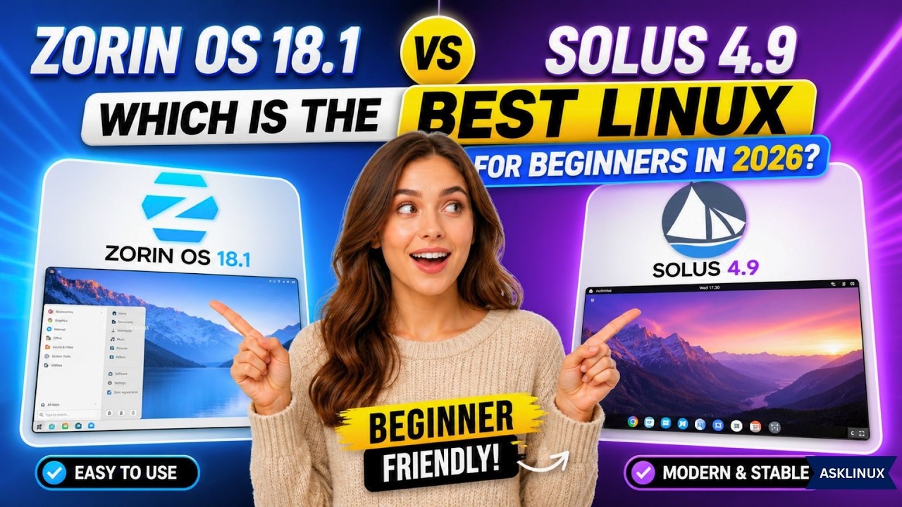 Zorin OS 18.1 vs Solus 4.9: Which is the BEST Linux for Beginners in 2026?