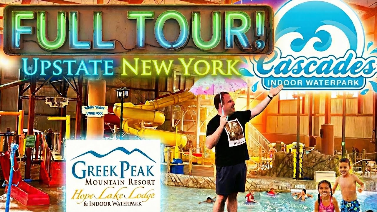 Cascades Water Park at Greek Peak Full Tour - Small and Fun!