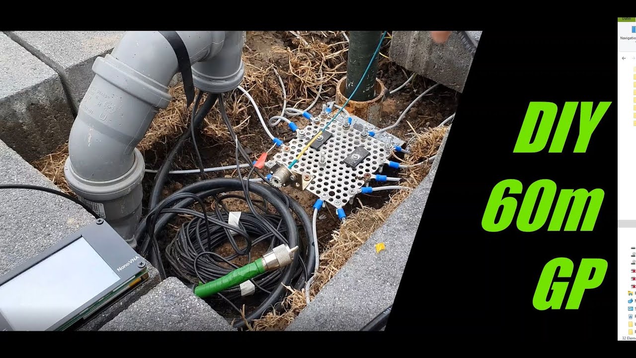 DIY 60m VERTIKAL GP ANTENNE