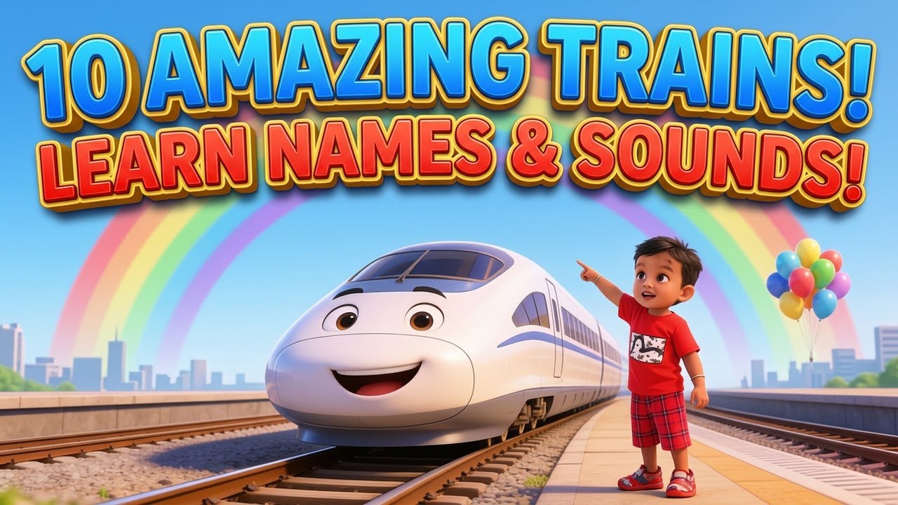 10 Amazing Trains for Kids! | Learn Train Names & Sounds | Archit TV