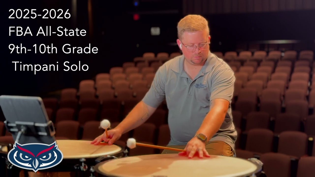 2025-2026 Florida All State Percussion Audition | High School (9-10) | Timpani Prepared