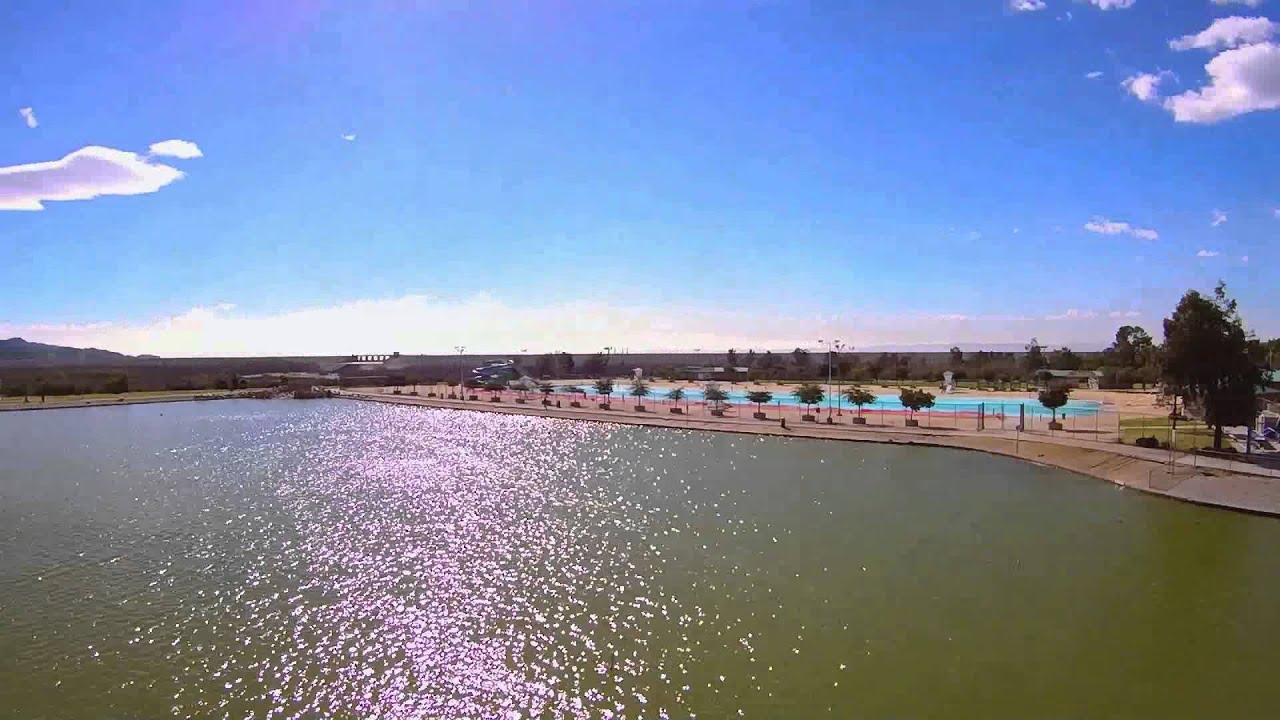 Yuneec Q500 Typhoon over the water at Hansen Dam Lake