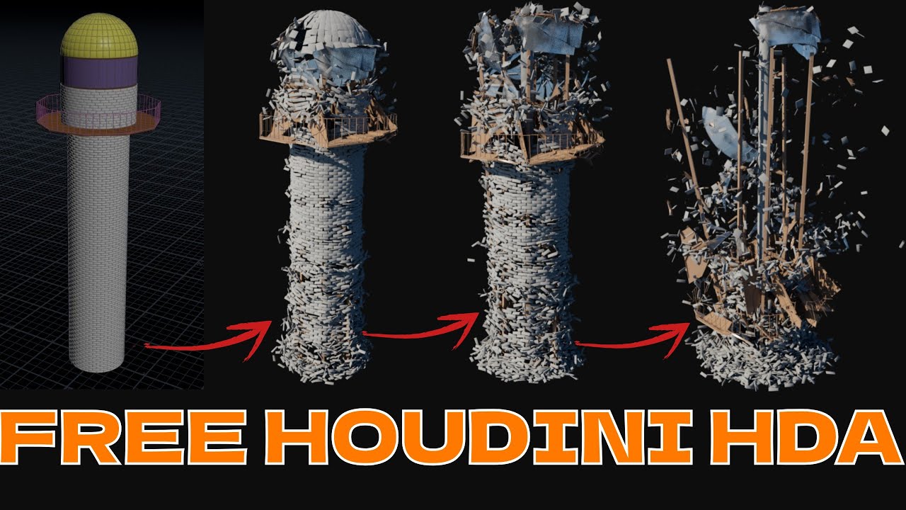 FREE Houdini Lighthouse generator HDA to thank you for 100 subs!!!