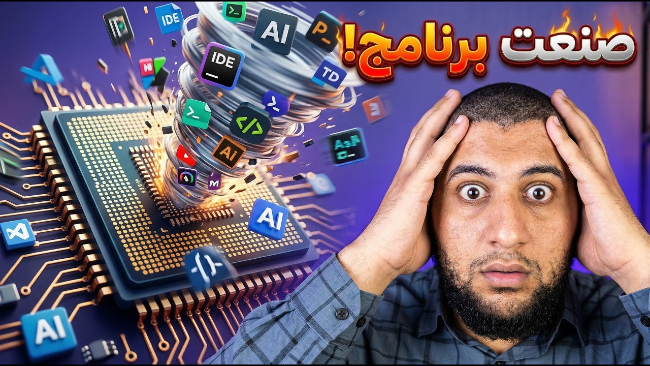 عملت برنامج كمبيوتر من غير ولا سطر كود! | تصميم برامج ويندوز بالذكاء الاصطناعي 🤖💻