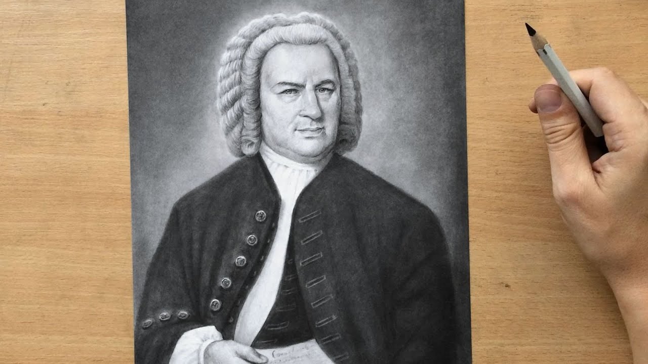 Johann Sebastian Bach Pencil Portrait