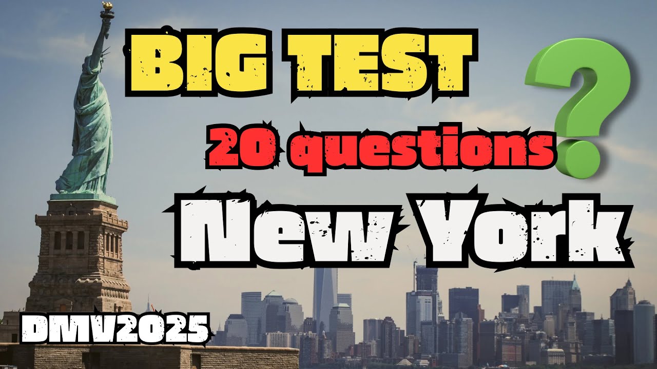 20 questions and answers for the NEW YORK STATE DMV test #dmvtest #dmv2025 #permittest