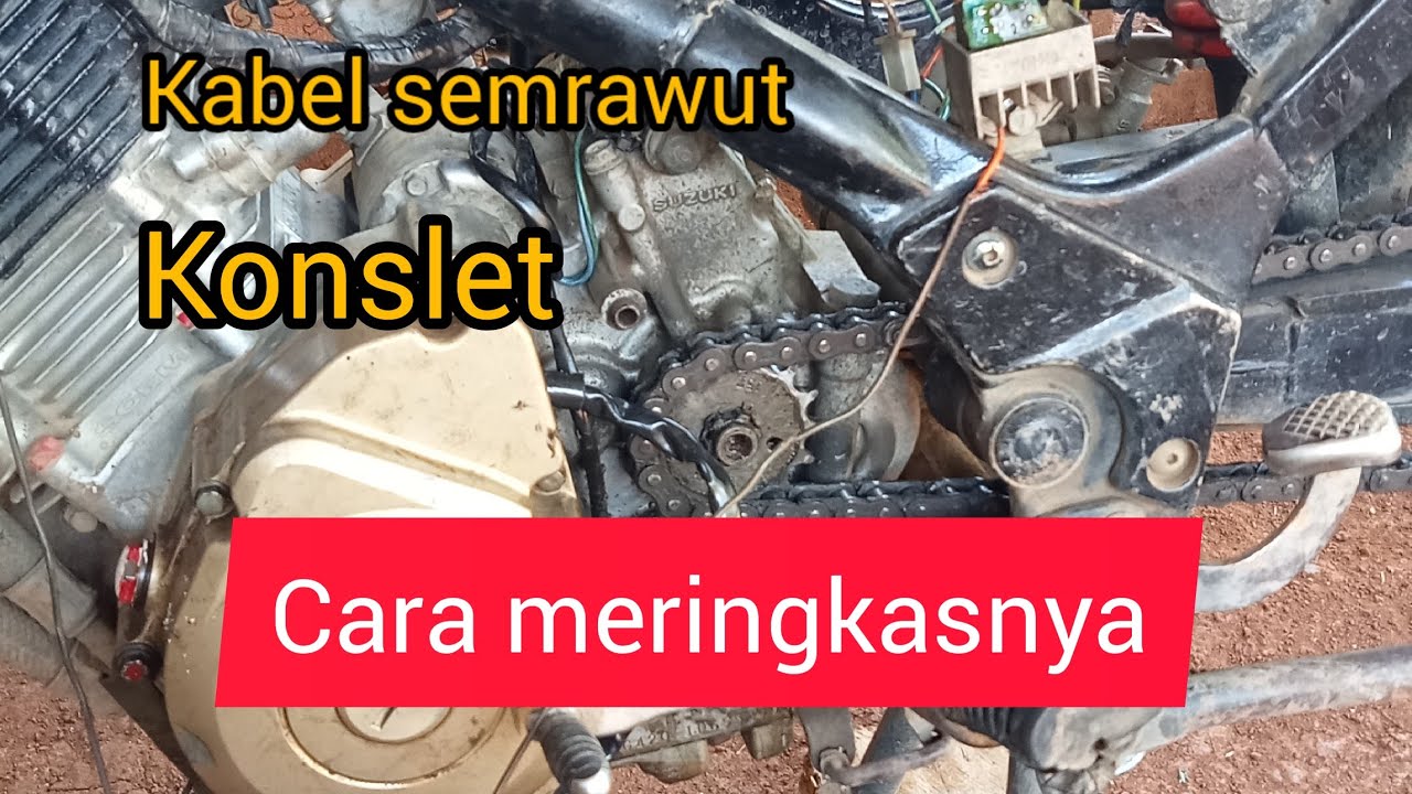 Cara meringkas kabel perapian motor satria FU.Modif jambrong