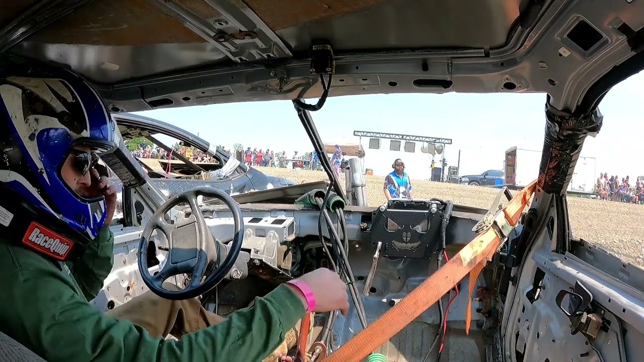Welland stock compact demolition derby 2023. In car #45