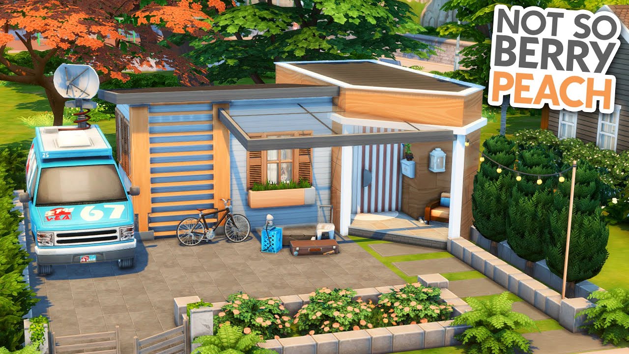 Not So Berry Tiny House: Peach 🍑 // The Sims 4 Speed Build