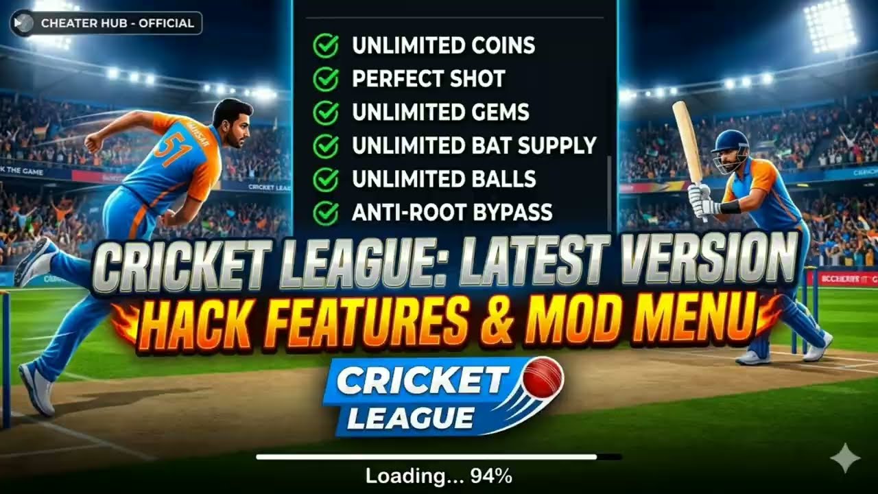 CRICKET LEAGUE ANTI-ROOT BYPASS VERSION 1.35.1 || MOD MENU (unlimited money, Perfect shot)