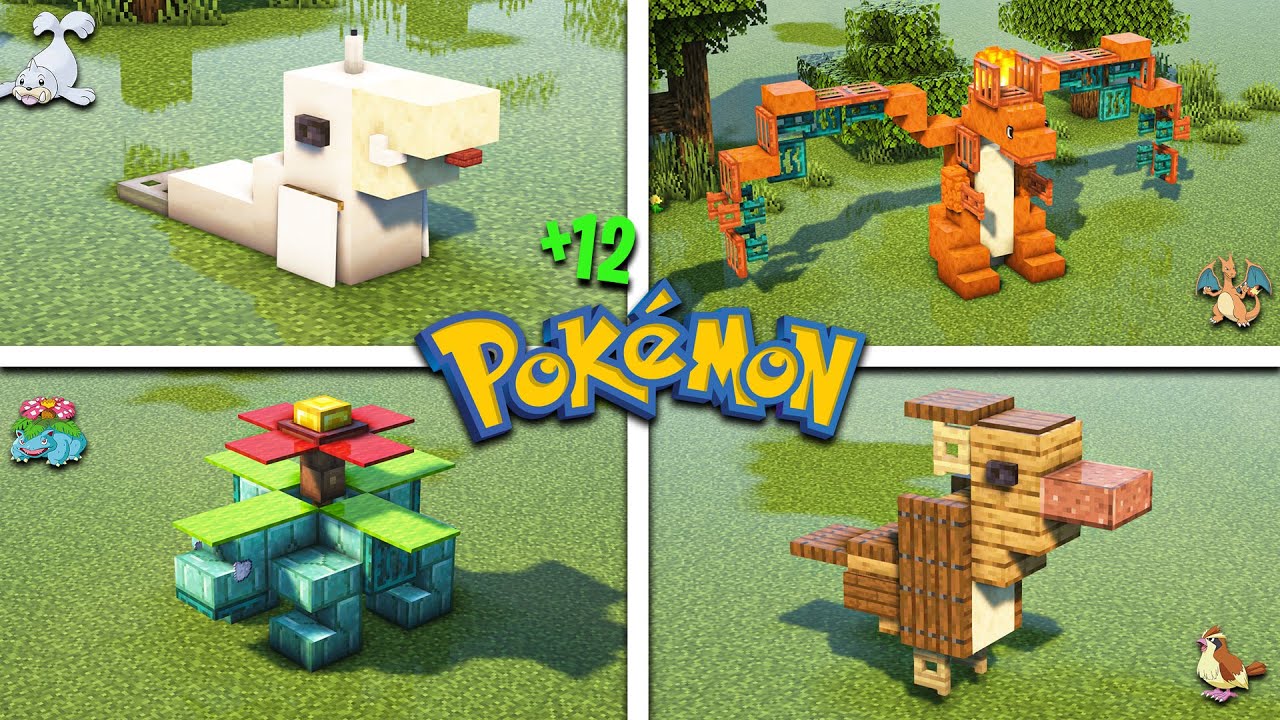 12 POKEMON Build Hacks in Minecraft | JMOX BUILD⛏️