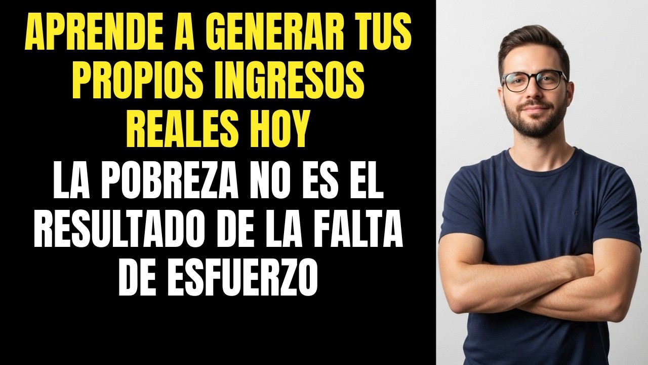 APRENDE A GENERAR TUS PROPIOS INGRESOS REALES HOY | LA POBREZA NO ES POR FALTA DE ESFUERZO.