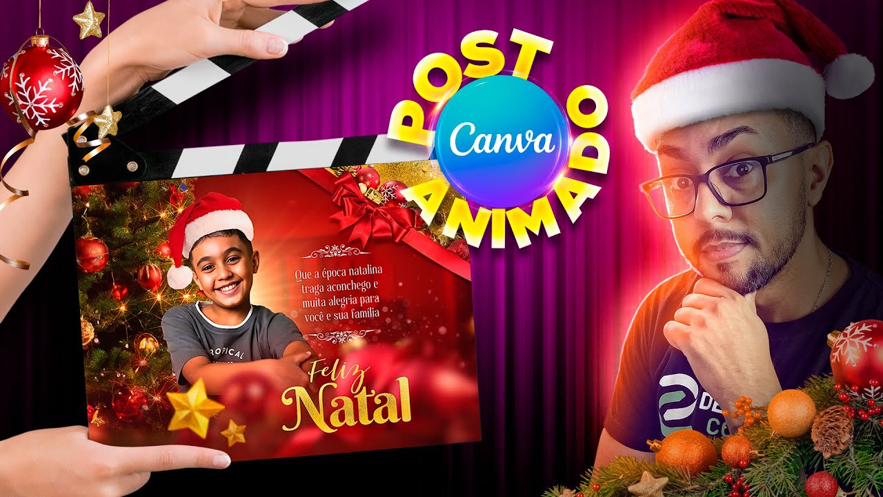 Post de Natal Animado com Canva