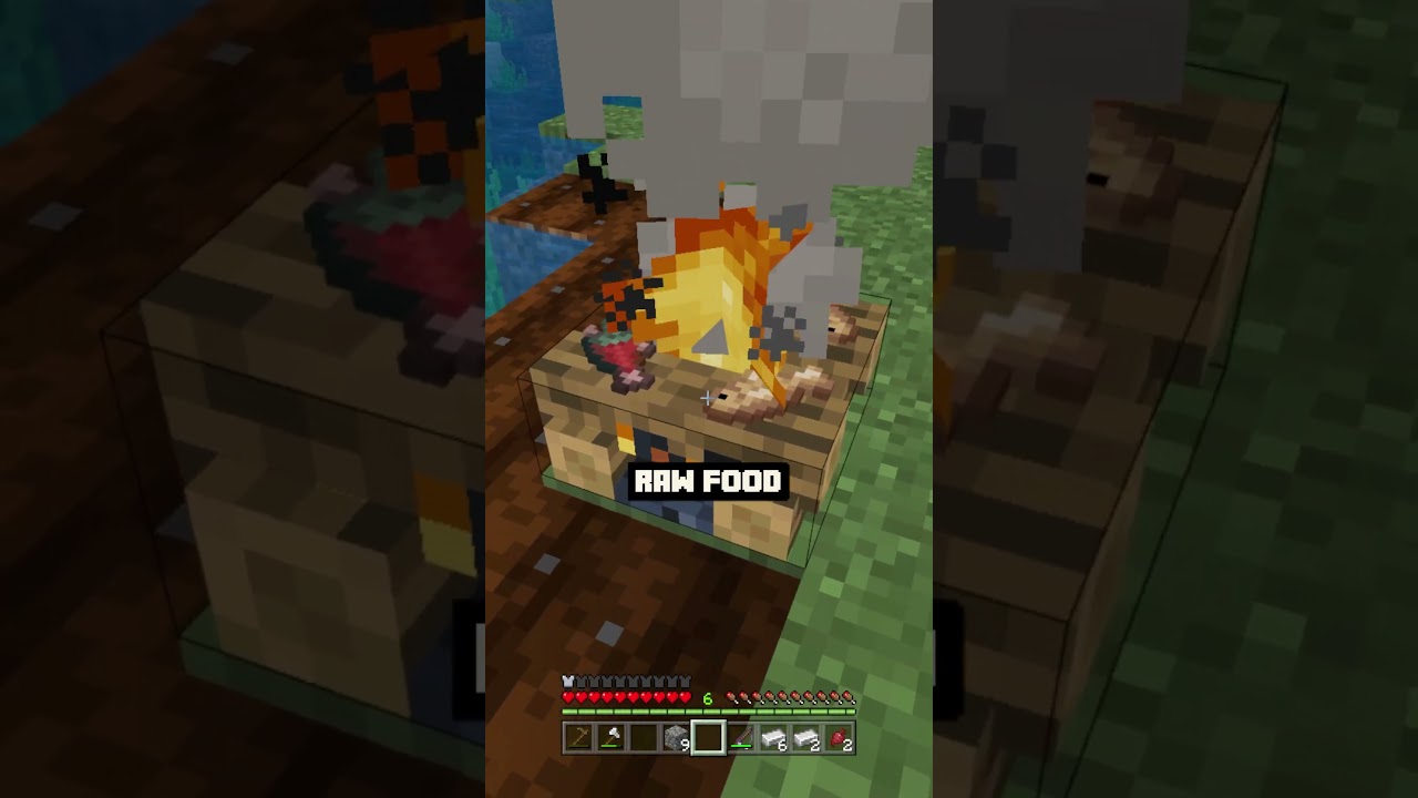 🎣Minecraft Fishing & Campfire Cooking🏕️