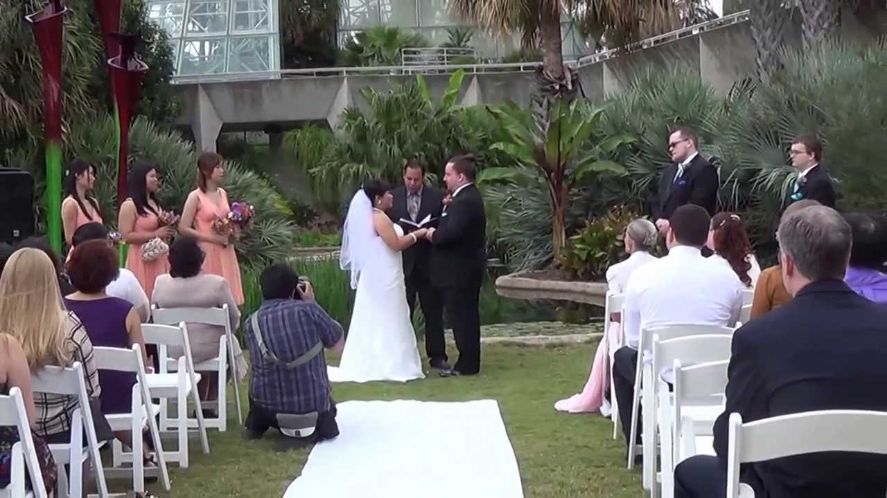 Beautiful Wedding At the San Antonio Botantical Gardens performed by Rev Esparza
