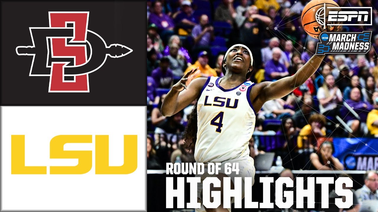 Round of 64: San Diego State vs. LSU | Women's NCAA Tournament | Full Game Highlights