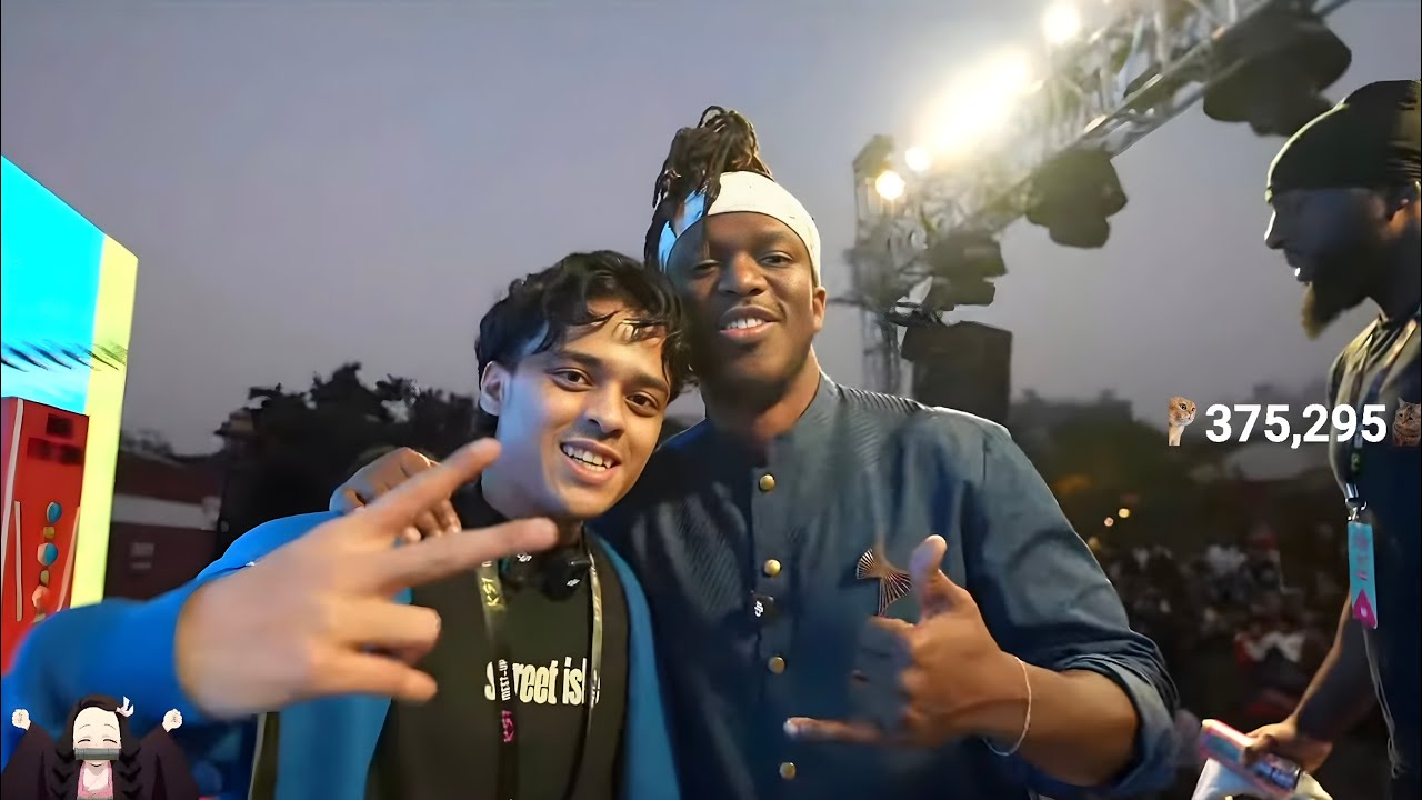 IRL🔴MEETING KSI IN DELHI 🤯