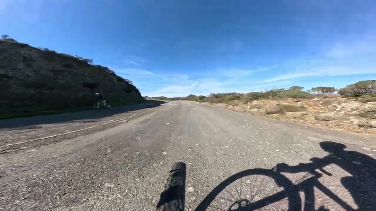 Biking up San Bruno Mountain
